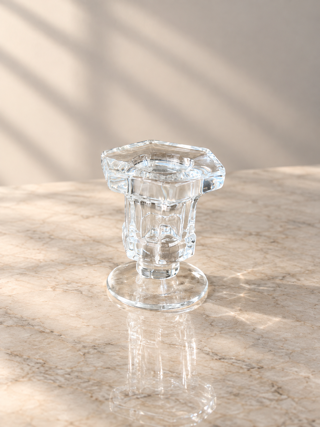 Bougeoir hexagonal sur socle en location - photo 1